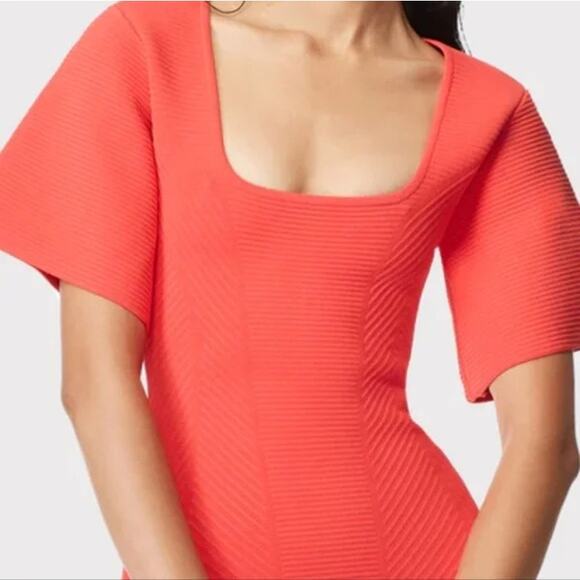 NWT Herve Leger Contour Corset Ribbed Knit Mini Bodycon Dress Size M - Picture 6 of 7